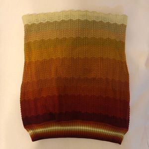 Chloe Knit Tube Top size M Orange Red Rust Yellow